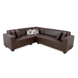 Big L shape lounge suite (5 Seater) Brown African Baffalou Suede