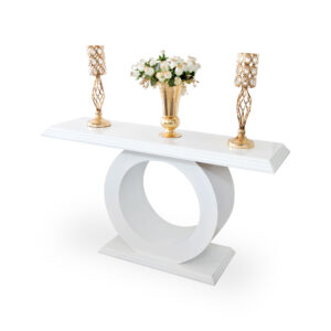 Cylinder Console Table-White